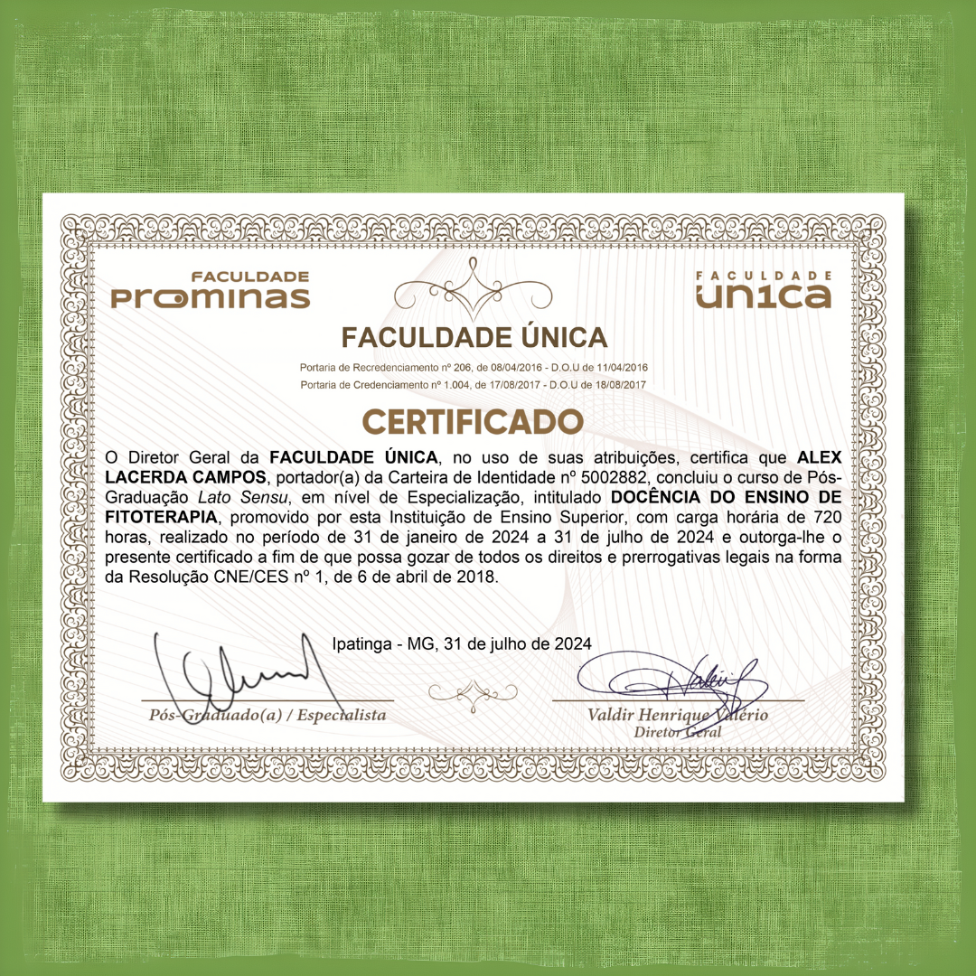 Pós Graduação em Docência do Ensino de Fitoterapia 31/07/2024 thumbnail