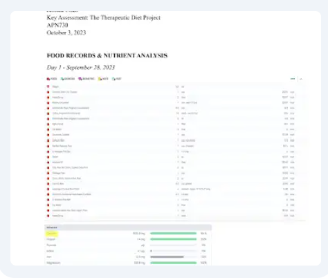 Therapeutic Diet Reflection thumbnail