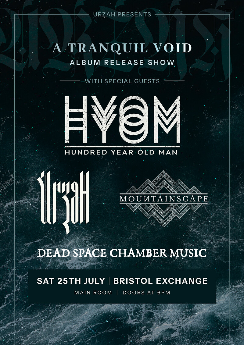 URZAH 'A TRANQUIL VOID' LAUNCH SHOW TICKETS — SAT 25TH JULY @ THE EXCHANGE, BRISTOL thumbnail