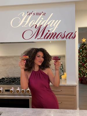 Making some holiday mimosas in our NEW KITCHEN!! 🥰🥂 Should I do a kitchen tour?! 👩🏽‍🍳  What you’ll need: - Your juice of