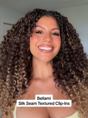 In love with the new Silk Seam Textured Hair Clip-In collection from @Bellamihair 🤎 Use my code AMANDAW for 15% off site