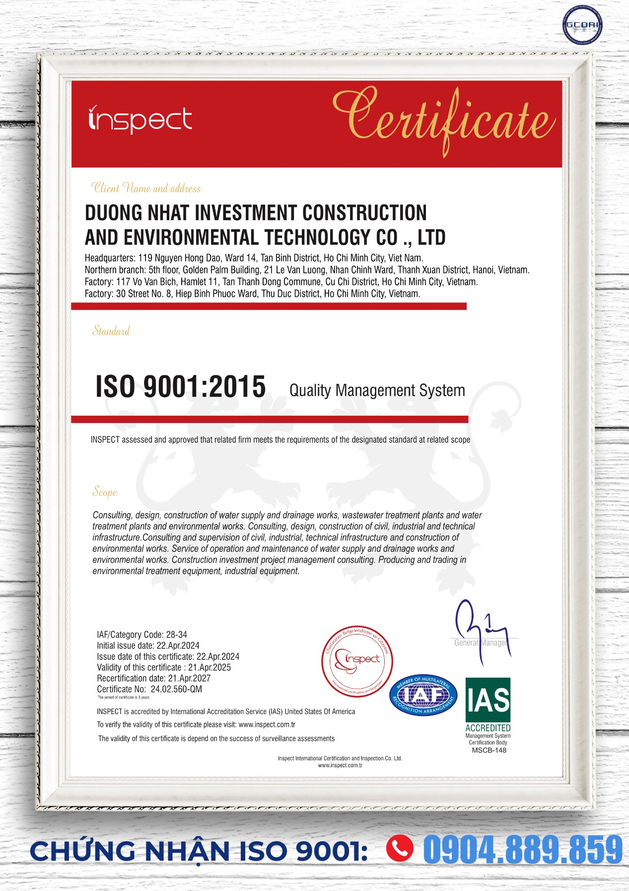 Cấp Chứng Nhận ISO 9001 | Hệ thống quản lý chất lượng (QMS) thumbnail