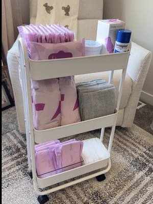 Postpartum Cart 🤍🫧 Mommas, what was essential for your postpartum healing care? Everything linked in my bio #nestwithme 