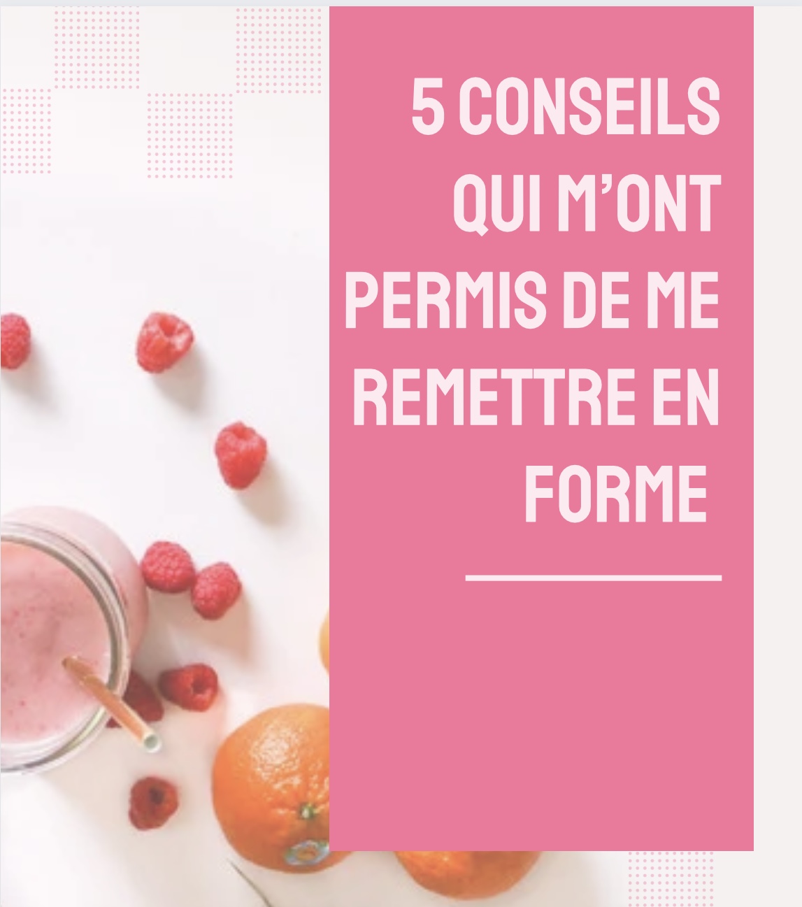 🎁 Mes conseils remise en forme  thumbnail