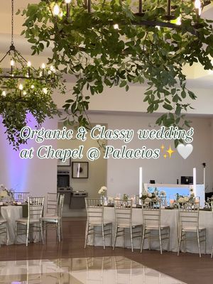 Our last classy, timeless all white wedding of the year! I absolutely loved these greenery filled chandeliers. I thought