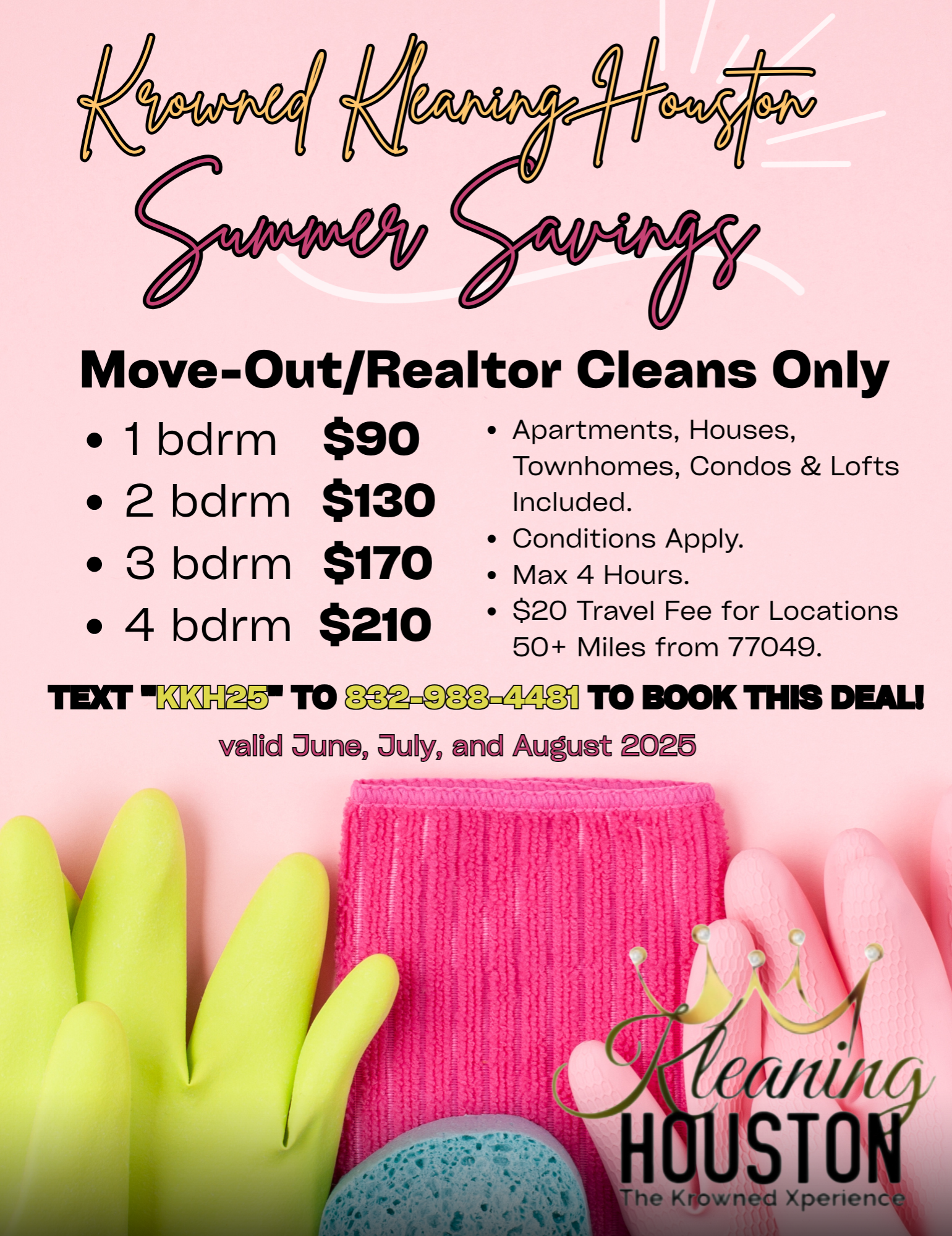 Krowned Kleaning Houston Summer Sale Flyer thumbnail