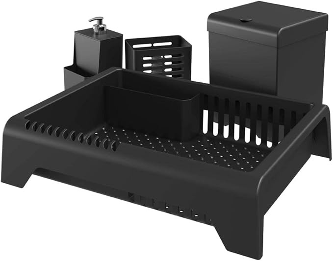 Kit Cozinha Smile, Escorredor de Louças, Dispenser, Porta Talher e Lixeira de bancada, Stolf | Amazon.com.br thumbnail