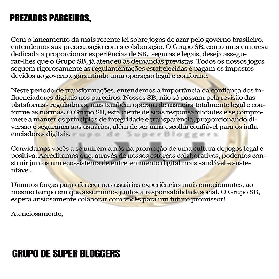 Prezados Parceiros,

Com a divulgação do mais recente projeto de lei de jogos de azar pelo governo brasileiro, compreend