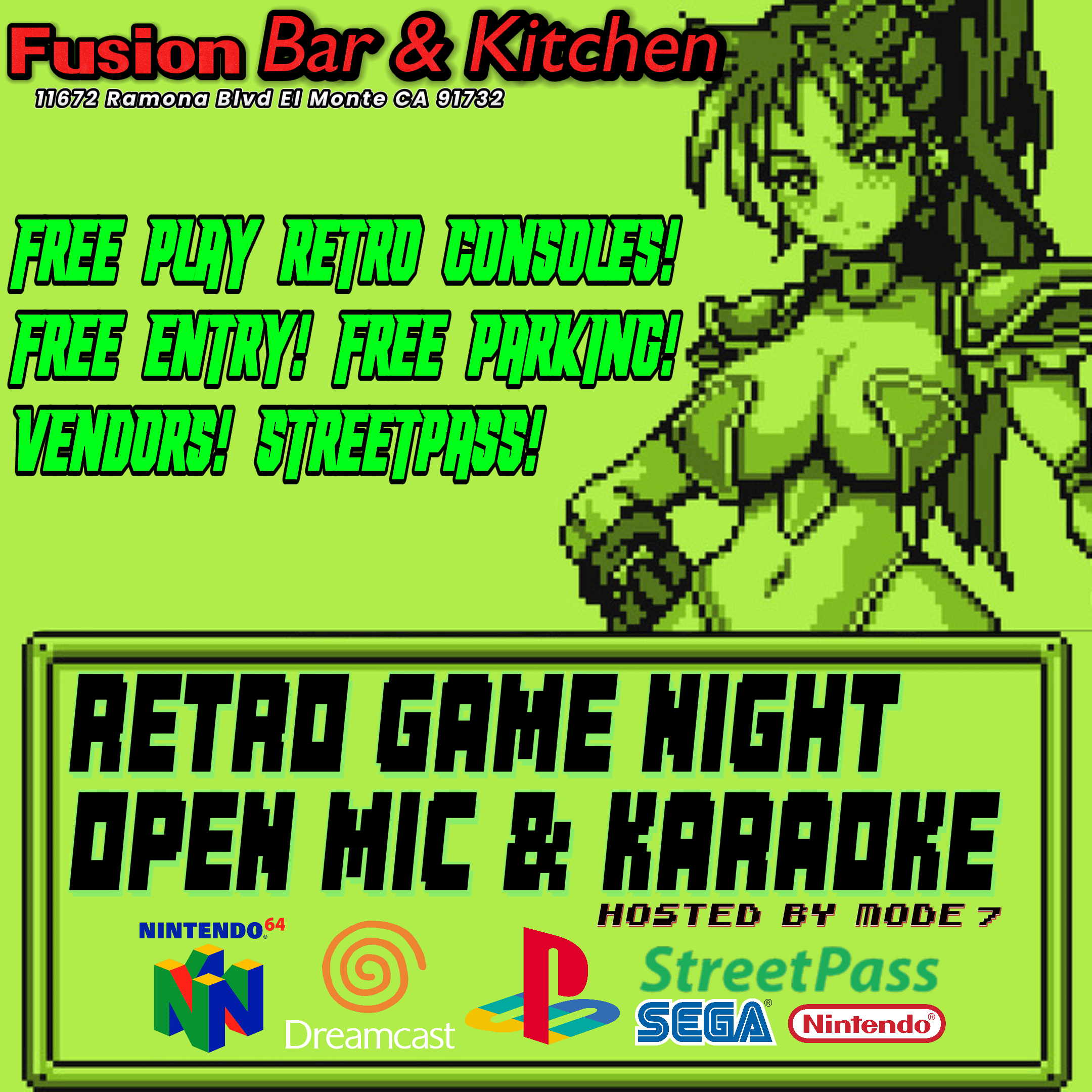 Retro Game Wednesday - Live music and gaming in El Monte, CA (EventBrite) thumbnail