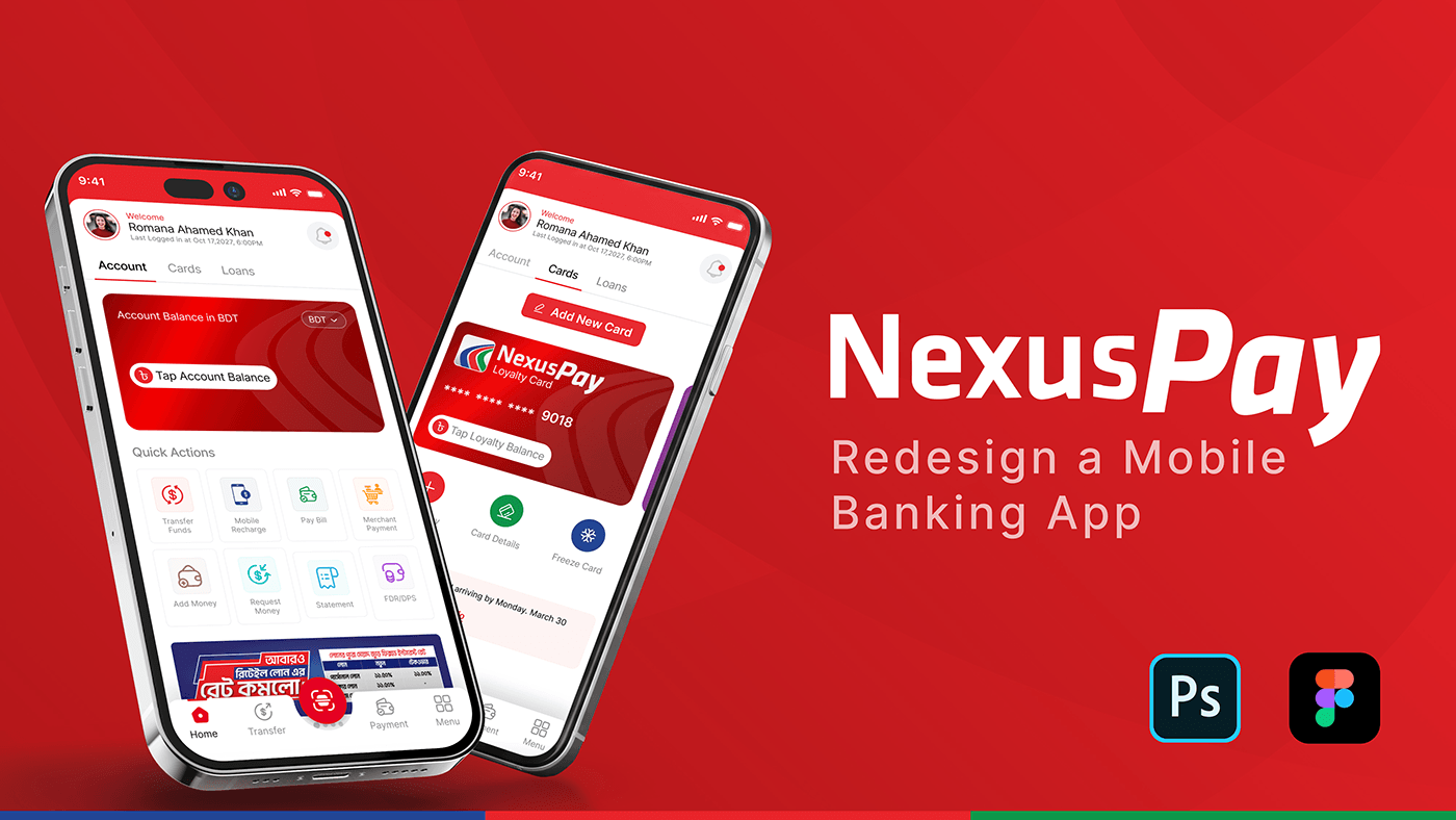 NexusPay Digital Wallet App Redesign – UX/UI Case Study thumbnail