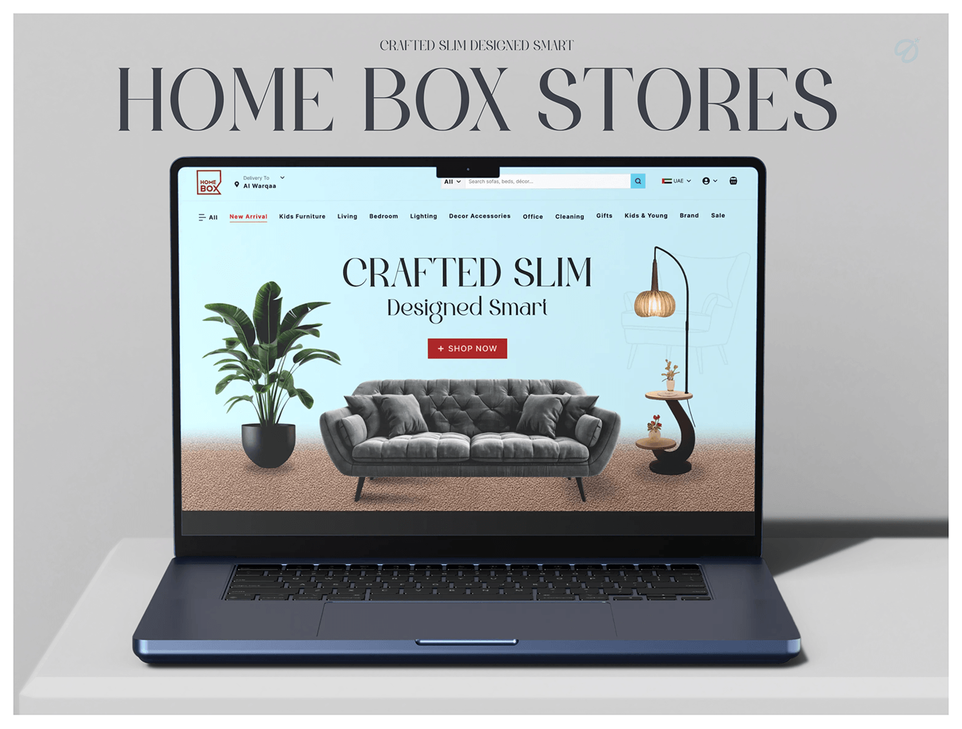 HomeBox Stores — Furniture eCommerce Website Design thumbnail