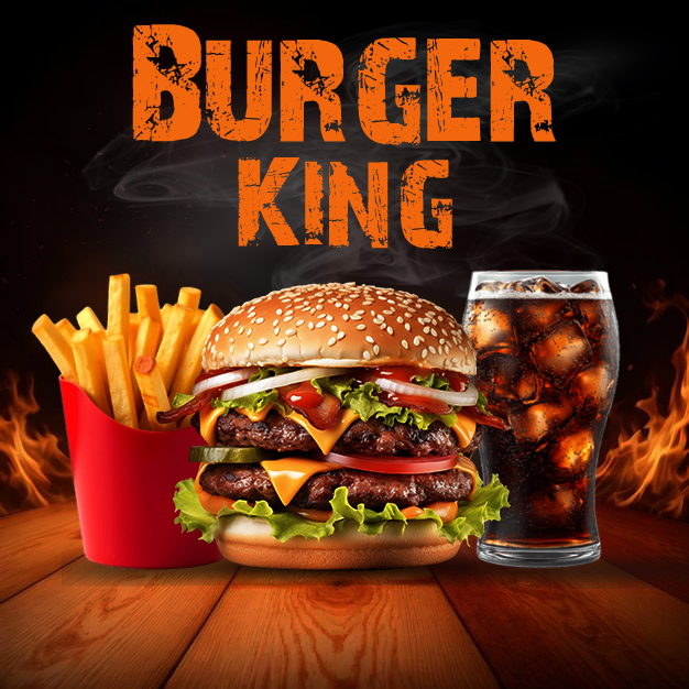 Burger meal advertisement design thumbnail