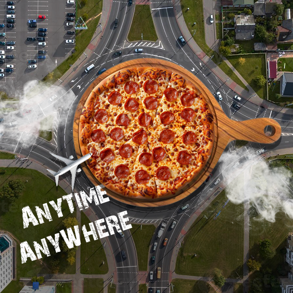 Pizza design on the road thumbnail