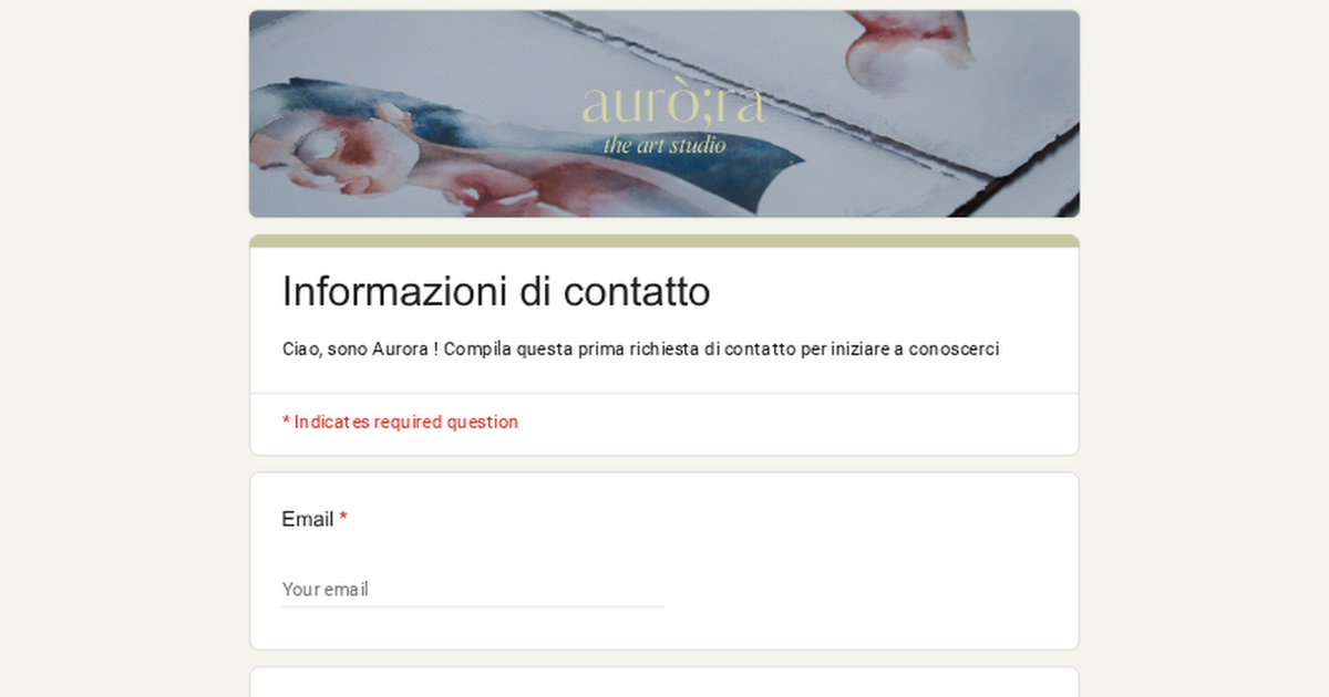 Ciao! Conosciamoci, compila il form thumbnail