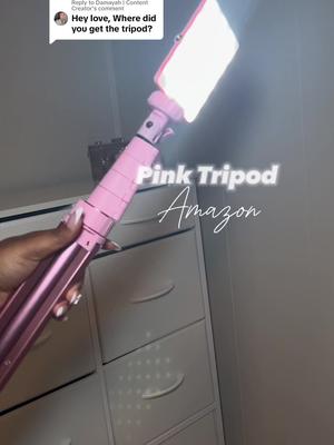 Replying to @Damayah | Content Creator 💓 Love this tripod real bad ! Storefront in bi0 #pinktripod #pink #talltripod #am