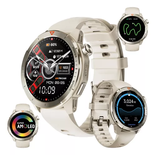 Relógio Smartwatch Bettdow 3atm Prova D'água Gps Hd 1,43  thumbnail