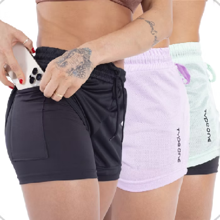 Kit 3 Shorts Femininos 2 em 1 Duplos
Esportivos em Suplex para Academia e Treinos thumbnail