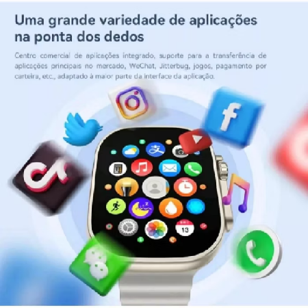 Relógio Smartwatch HW Ultra 2 5G Câmera Wifi
Whatsapp Tiktok Instagram GPS thumbnail