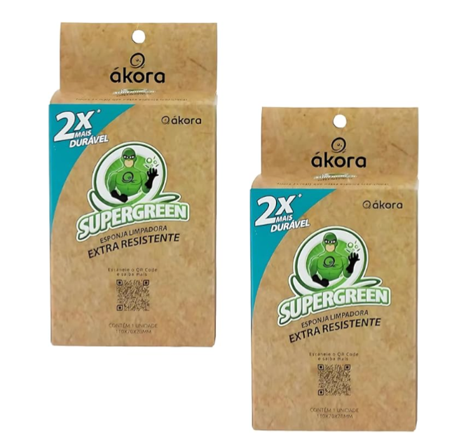 Esponja mágica Ákora extra resistente (quase tão boa quanto a MecxShop acima)  - 2 unidades na Amazon thumbnail