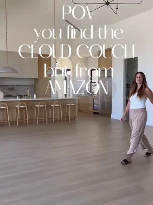 All items are LINKED in my profle🔗 This designer inspired cloud sofa  from Amazon is soo incredibly comfortable, spaciou