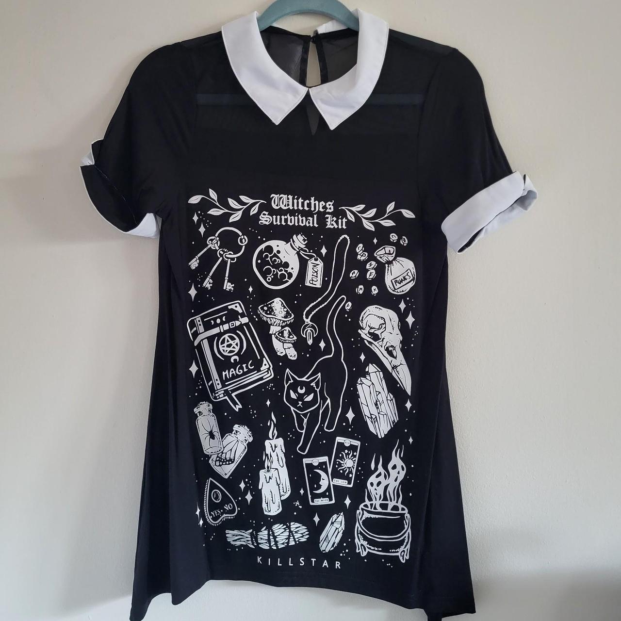 "Witches Survival Kit" shirt top - black and white | Depop thumbnail