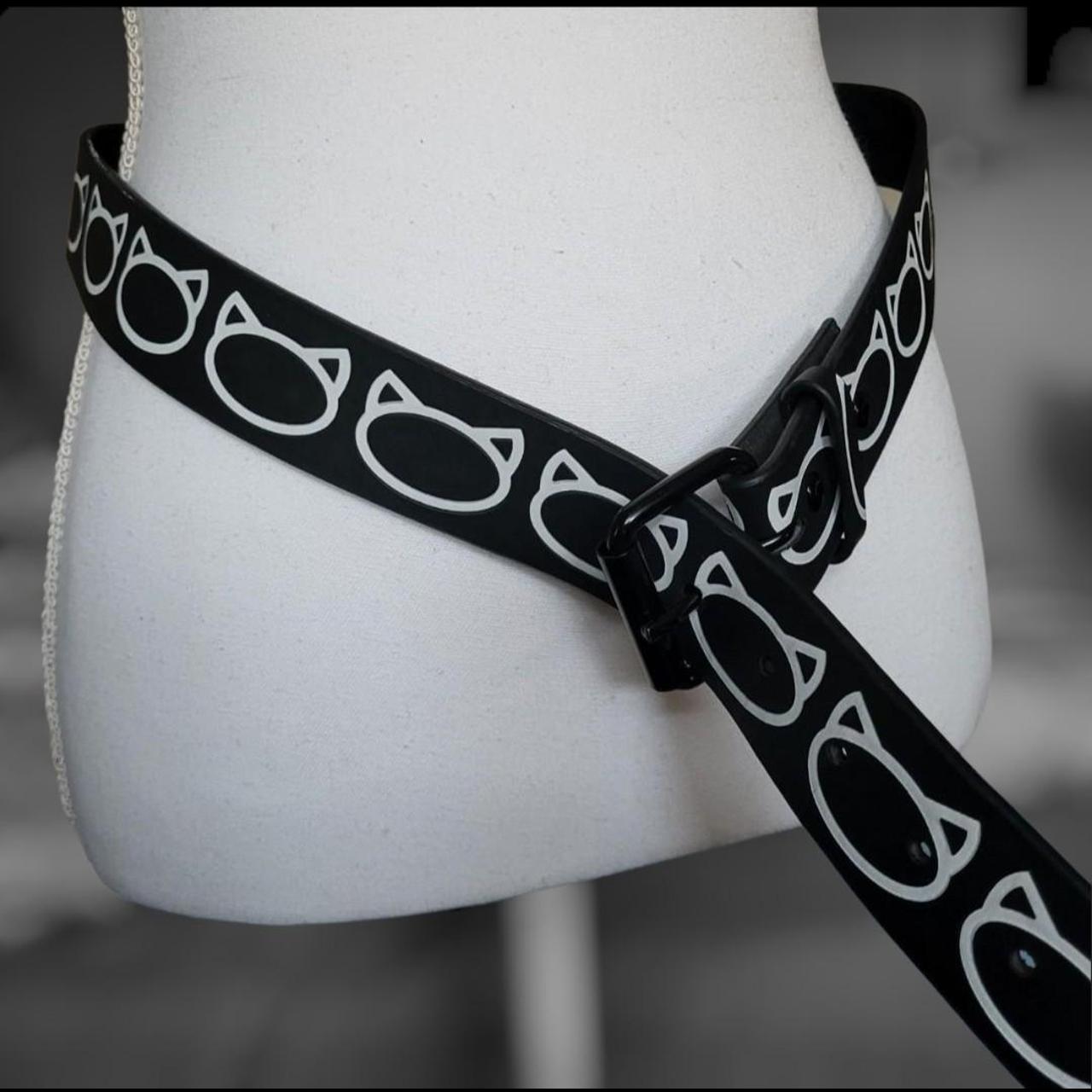 Black and white cat belt | Depop thumbnail