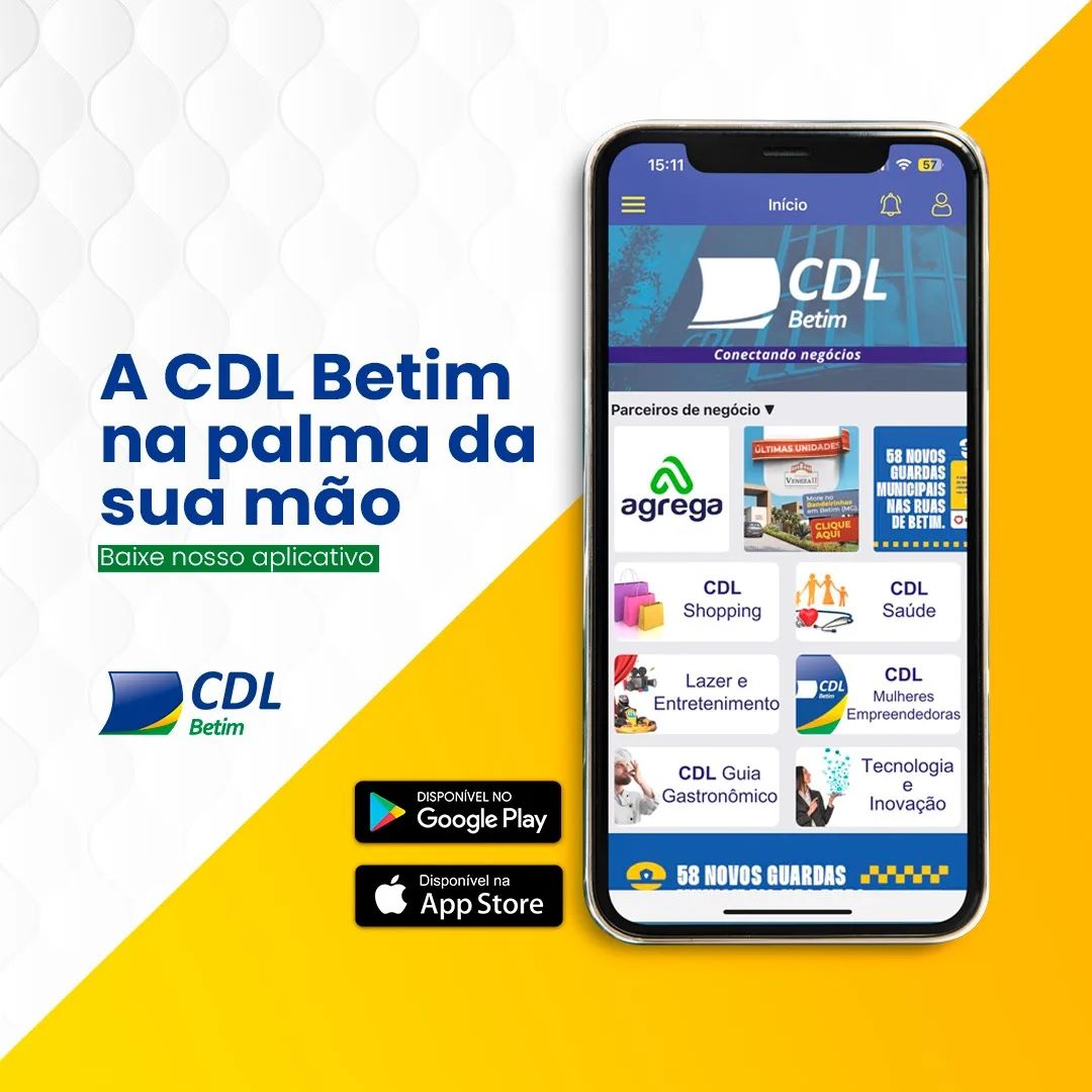 A CDL Betim na palma da sua mão! 😎

Nosso APP chegou para facilitar o seu dia a dia. Baixe agora e desfrute de todas as 
