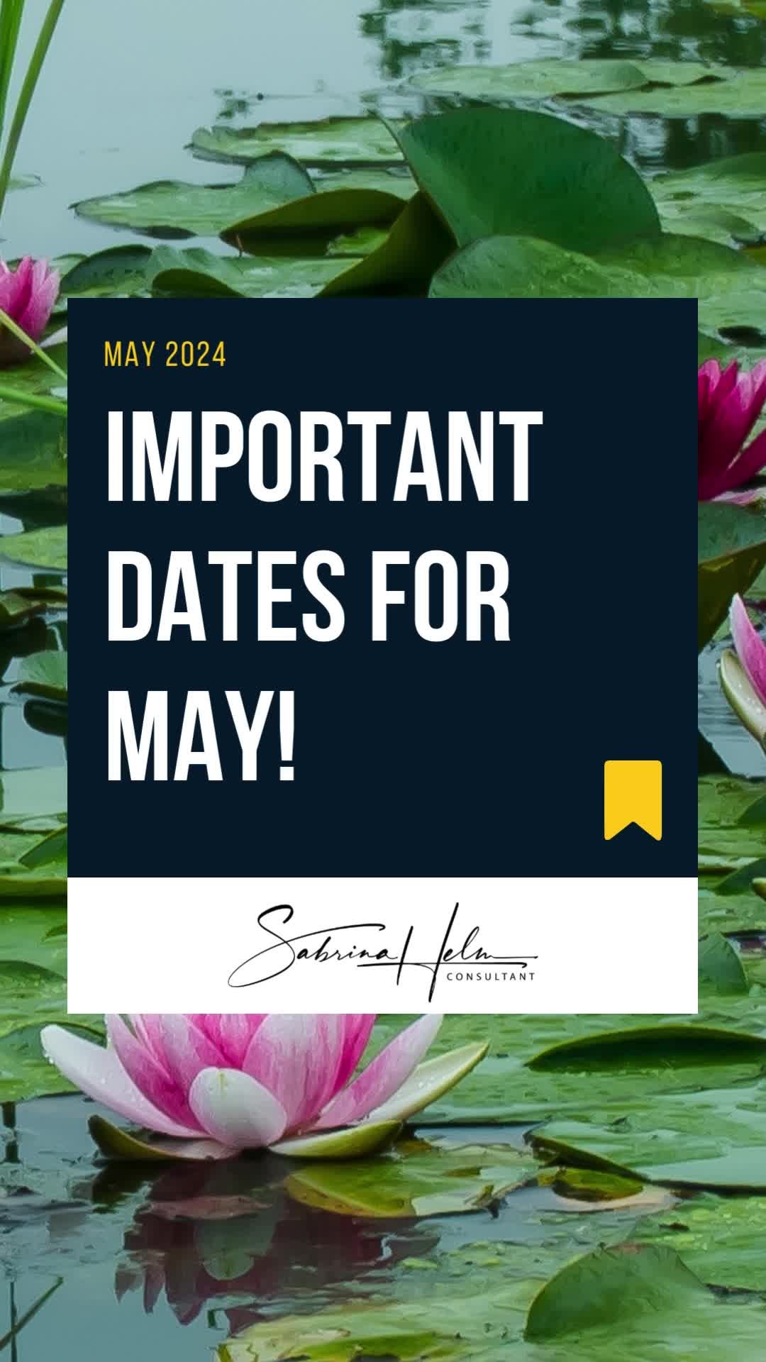 May is right around the corner! Is your Content Calendar ready?
Here are a few key dates in May. See an exhaustive list 