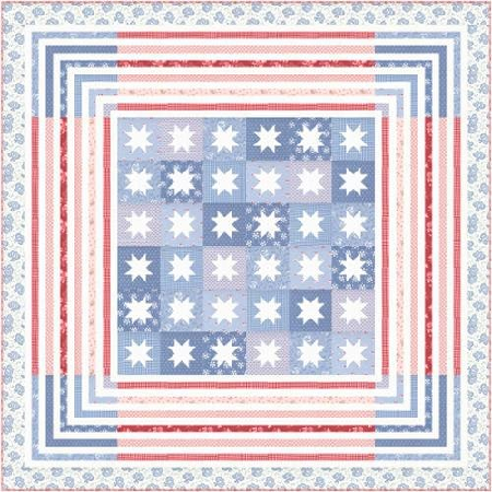 HOLLYHOCKS AND ROSES BY BUNNY HILL DESIGNS FOR MODA FABRICS — Rocking Chair Quilts thumbnail