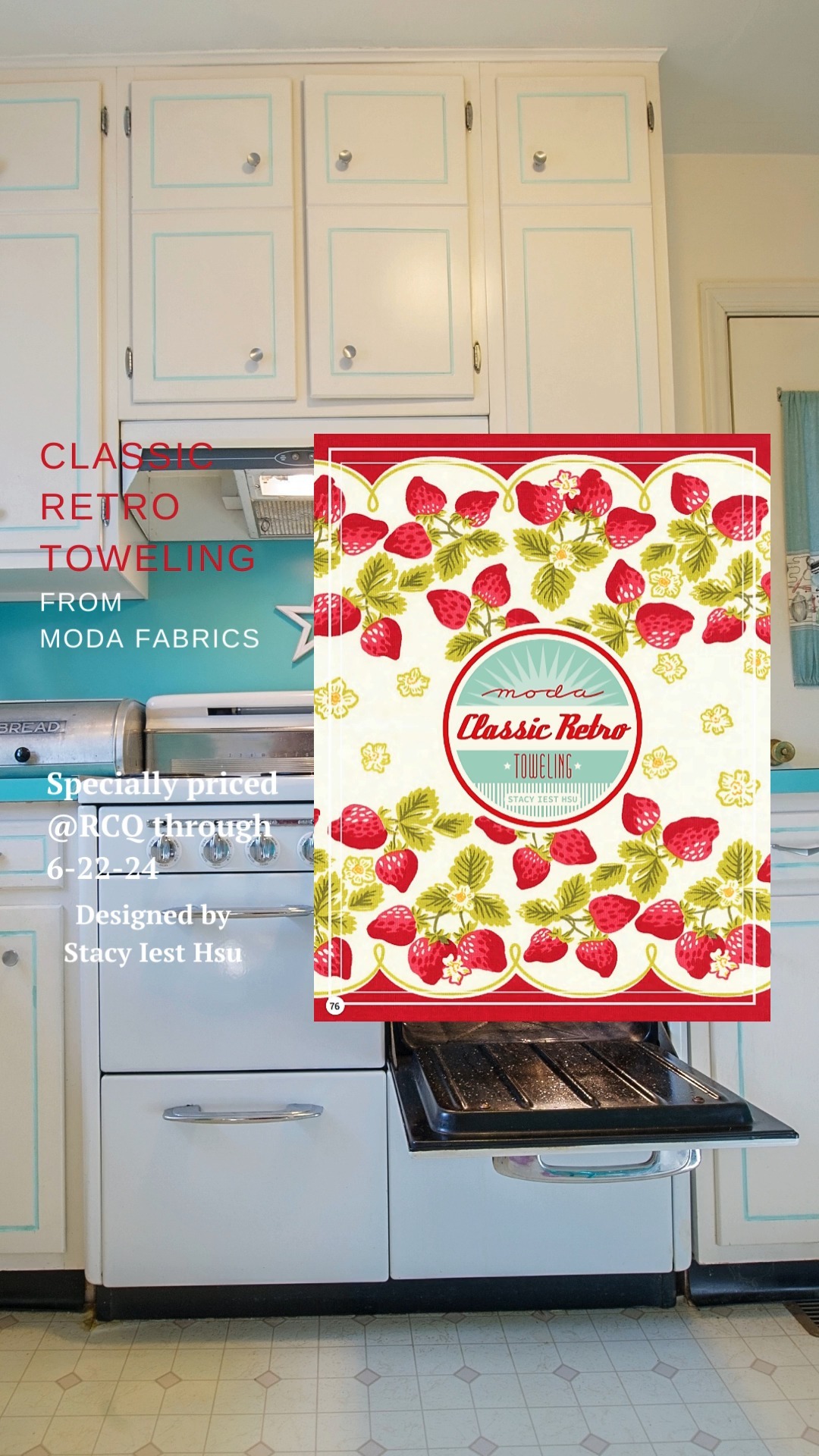 During OUR Hello Summer SALE a  featured Item is Classic Retro Toweling from @modafabrics. Sixteen sweet designs that wi