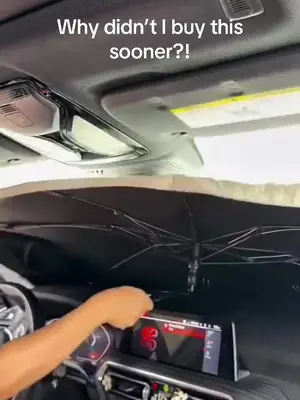 Link in Bio ⬆️ Stop burning your hands every time you get in the car 😭 This umbrella sunshade keeps your car COOL in sec
