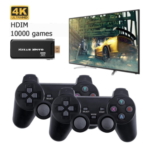 Videogame Stick 10mil 2 Controles Sem Fio Console Original Portatil Jogos Retro Antigo Marisa thumbnail