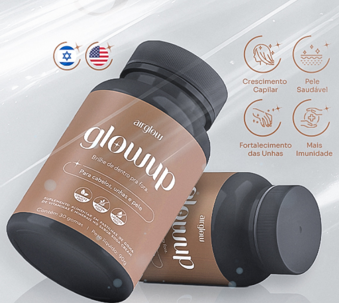 GLOWUP: O GlowUp é uma poderosa fórmula de VITAMINAS que promove o crescimento saudável de unhas e cabelos, enquanto melhora a saúde da pele e do sistema imunológico. thumbnail