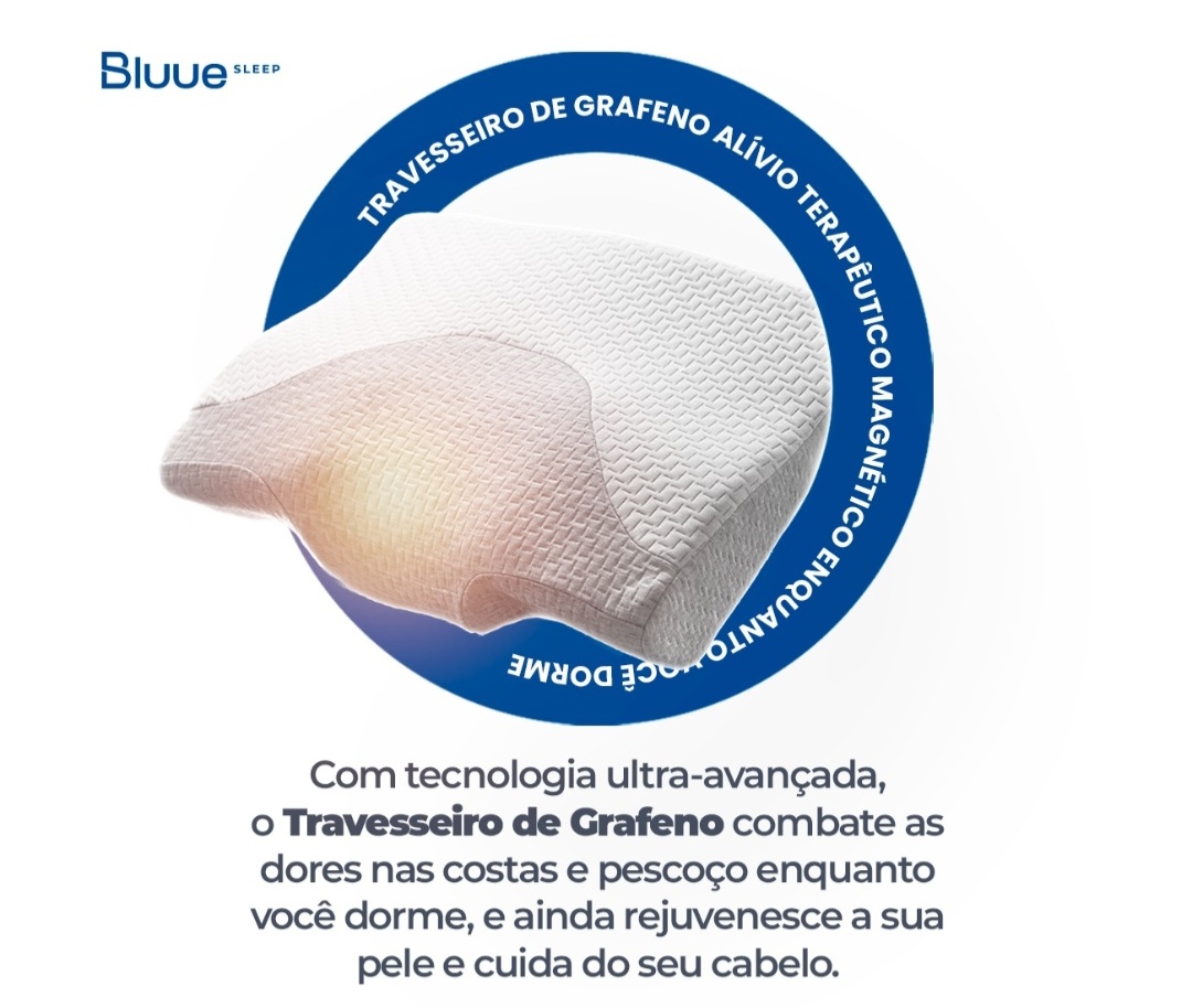 TRAVESSEIRO DE GRAFENO: Com a Tecnologia Ultra-Avançada do Grafeno, combate as DORES nas costas e pescoço enquanto você dorme, rejuvenesça a sua pele e cuide do seu cabelo thumbnail