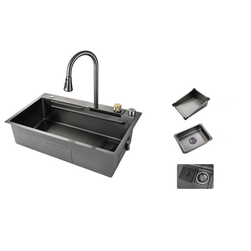 [#11]  Elegant Stainless Steel Waterfall Kitchen Sink thumbnail