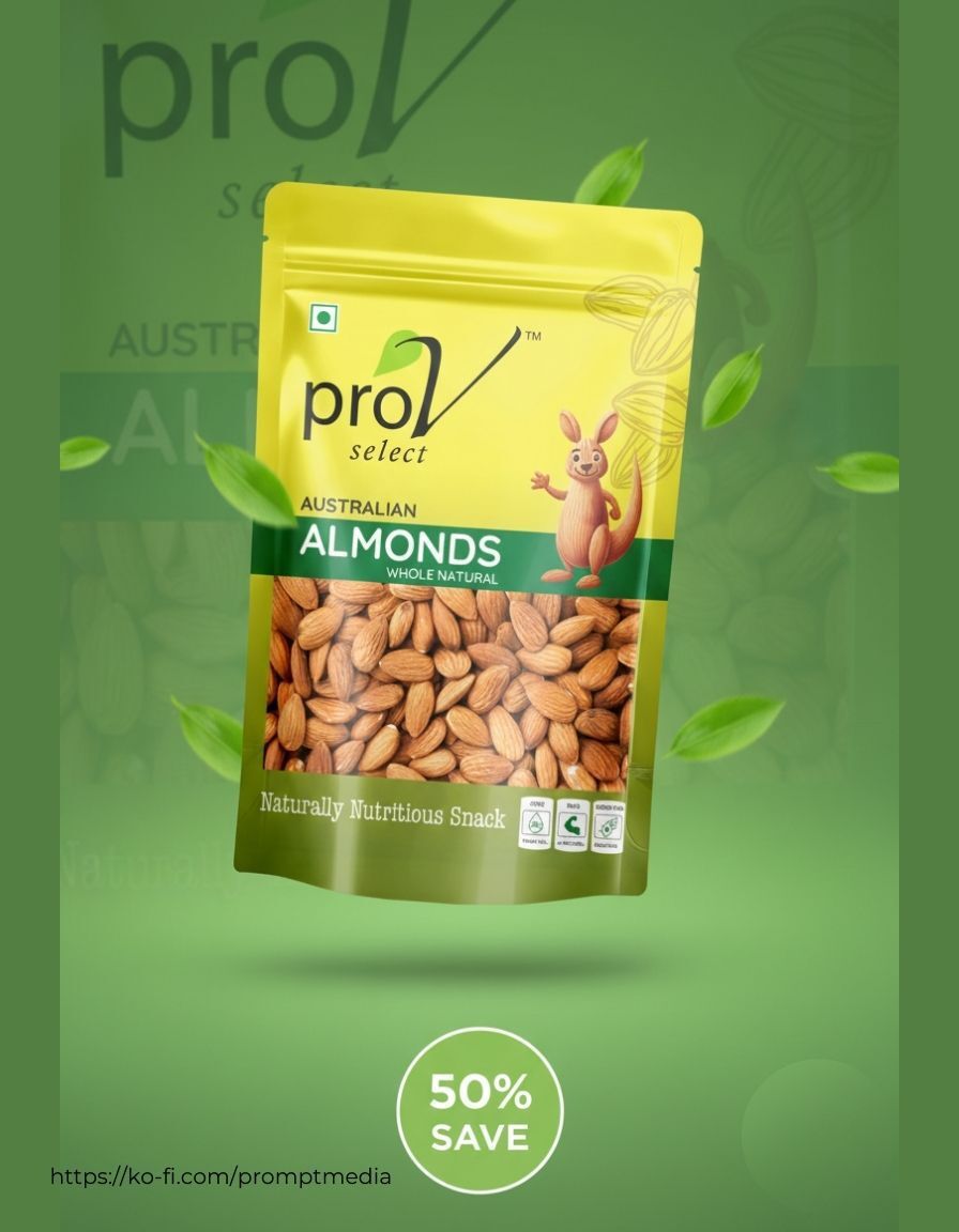 Pro Select Australian Natural Almonds Prompt - PROMPT MEDIA's Ko-fi Shop thumbnail