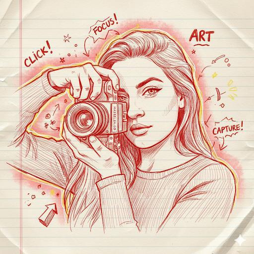 Hand-Drawn Doodle Portrait Prompt - PROMPT MEDIA's Ko-fi Shop thumbnail
