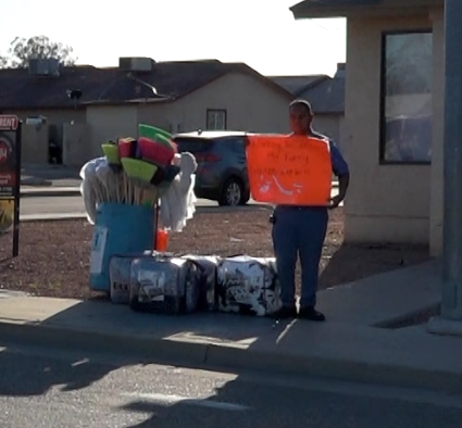 Hit by a car, wife battling cancer, and supply burned: Mesa vendor refuses to give up thumbnail