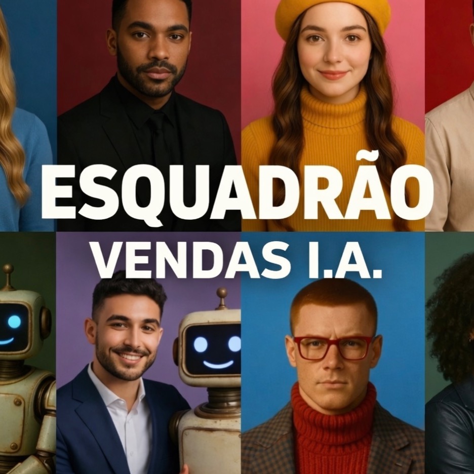 ESQUADRÃO DE VENDAS IA:  Tenha uma equipe completa de 8 agentes IA que criam conteúdos virais, anúncios estratégicos, stories, reels, carrosséis, fotos realistas e mensagens que ativam o gatilho da compra todos os dias. Acelere suas vendas automaticamente! R$ 17,00 thumbnail