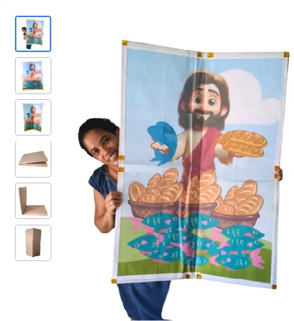 Painel: Jesus Multiplica Para Ministério Infantil Azul - R$ 96,99 thumbnail