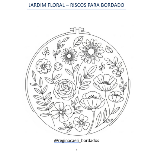 Coleção Digital de Desenhos para Bordadeiras: Natureza e Jardins- bordado do papel ao tecido - Regina Caeli Bordados | Hotmart thumbnail