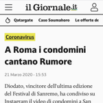 A Roma i condomini cantano Rumore - Il Giornale thumbnail