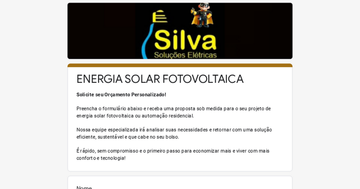 SOLICITAR ORÇAMENTO  thumbnail