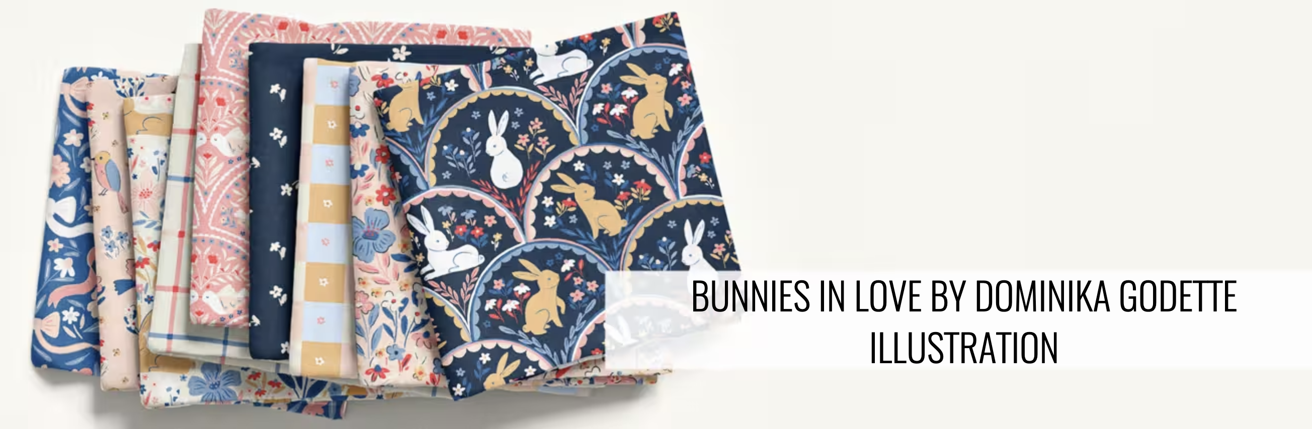 Bunnies in Love fabric collection for Hawthorne Supply Co. thumbnail