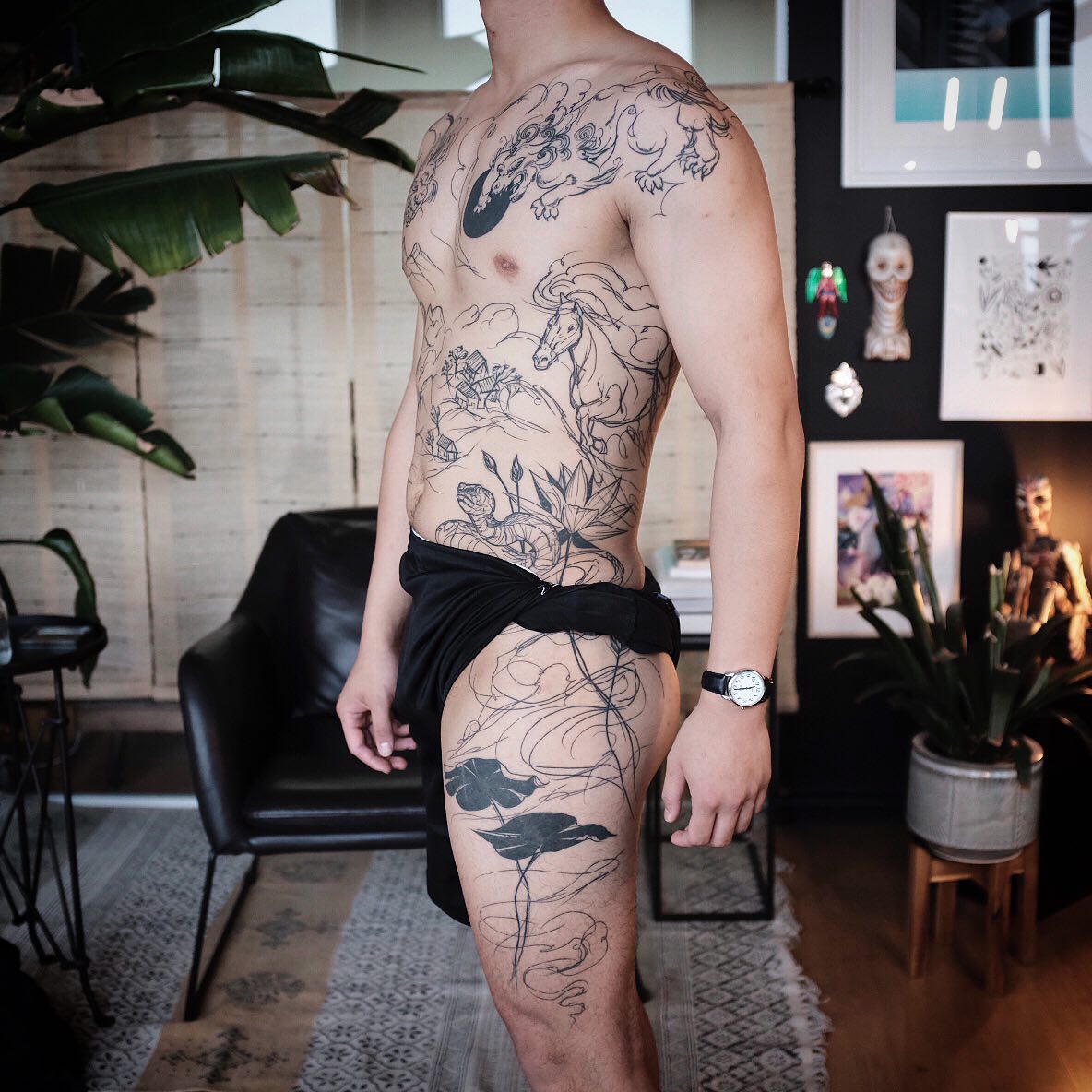 Ongoing project for a few years now. Last part was side and thigh.