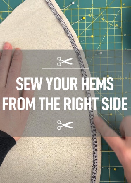 Sew hems from the right side thumbnail