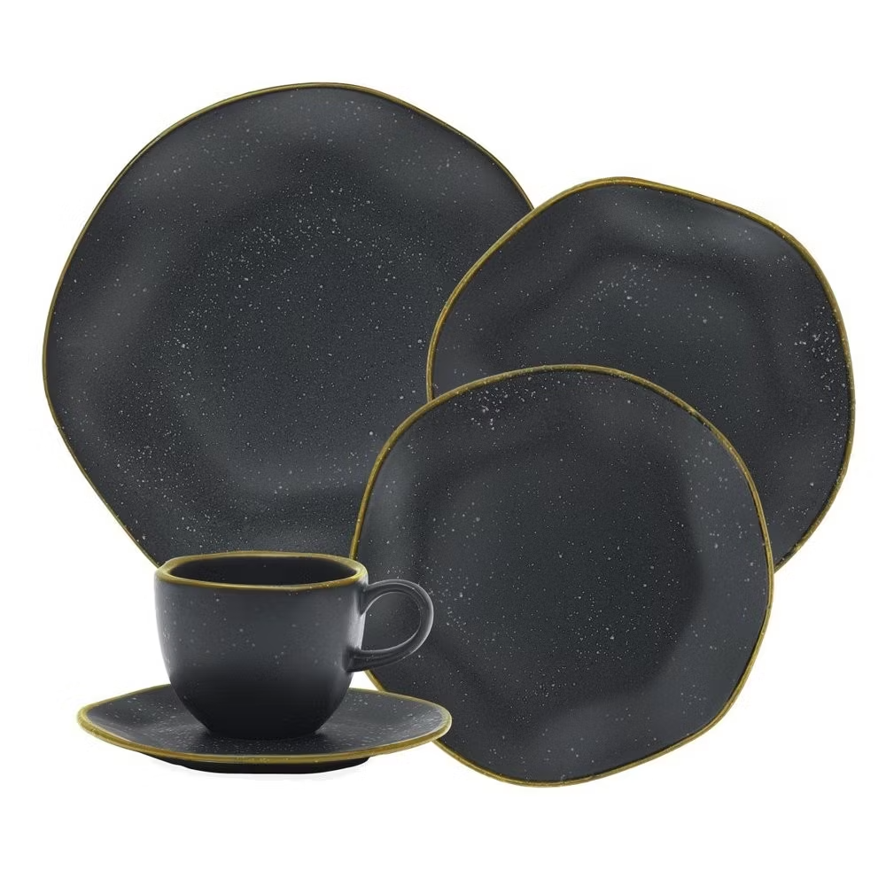 Jogo de jantar Oxford preto (30 pçs) thumbnail