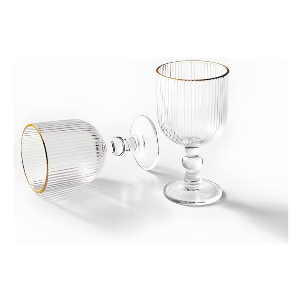 Jogo de taças com borda dourada (6 pçs) thumbnail