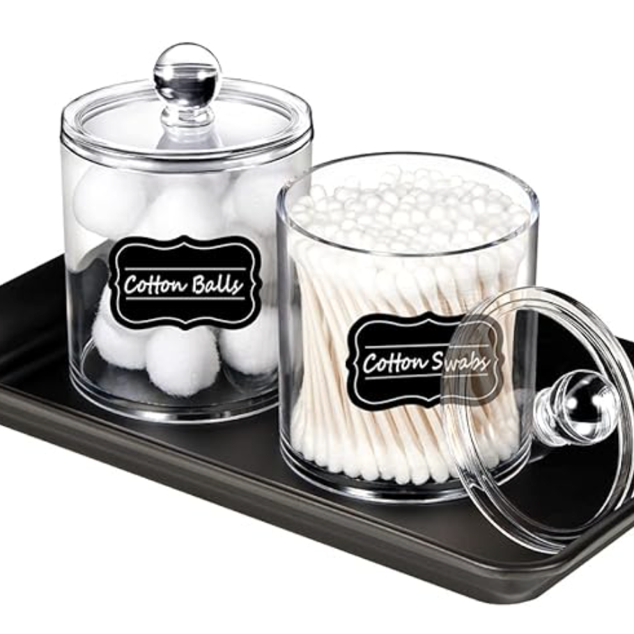 Arcylic Qtip Storage Jar  thumbnail