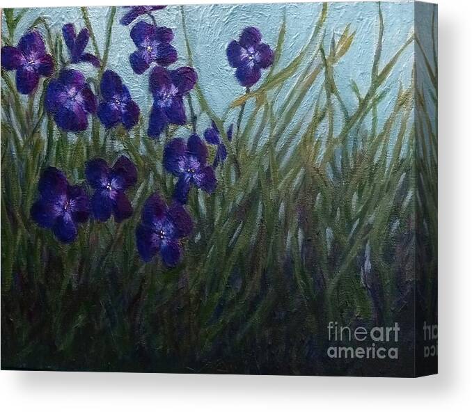 Wood Violets Canvas Print by Elizabeth Mayoleth thumbnail